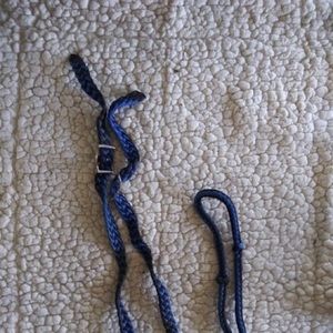 Weaver braided barrel reins black and blue